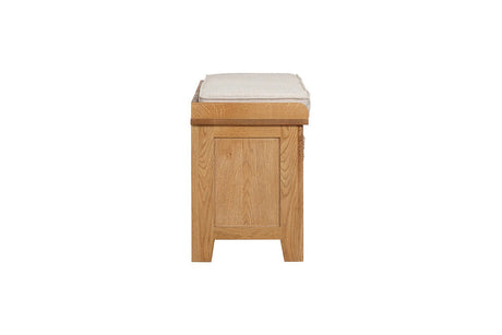 Your Home Style Hall Bench Kingston Oak Hall Bench with Baskets