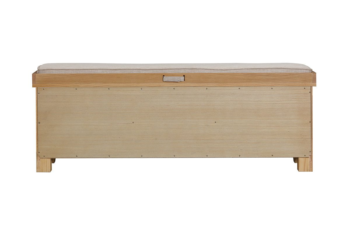 Your Home Style Hall Bench Kingston Oak Hall Bench with Baskets