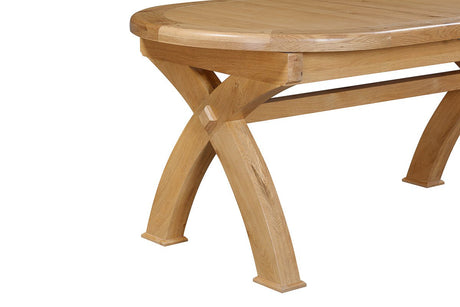 Your Home Style Dining Table Kingston Oak Oval Cross Leg Extending 176/256 Table