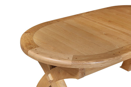 Your Home Style Dining Table Kingston Oak Oval Cross Leg Extending 176/256 Table