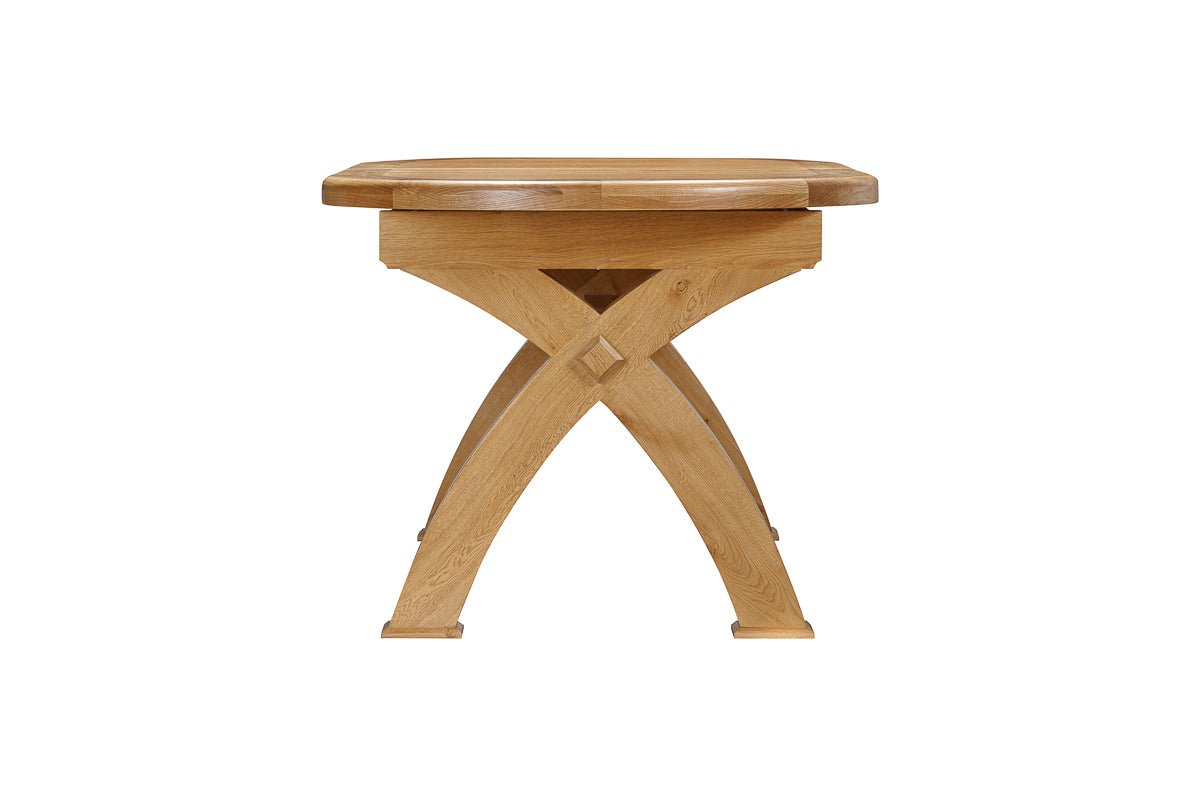 Your Home Style Dining Table Kingston Oak Oval Cross Leg Extending 176/256 Table