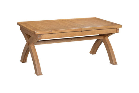 Your Home Style Dining Table Kingston Oak Small Cross Leg Extending 180/260 Table