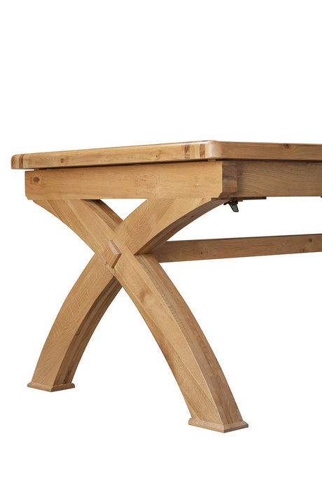 Your Home Style Dining Table Kingston Oak Small Cross Leg Extending 180/260 Table