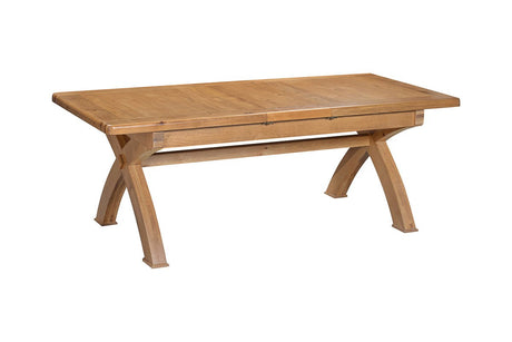 Your Home Style Dining Table Kingston Oak Small Cross Leg Extending 180/260 Table