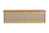 Your Home Style Hall Shelf Kingston Oak Wall Shelf with Hooks & Baskets