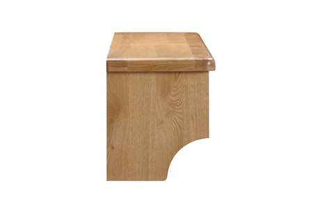Your Home Style Hall Shelf Kingston Oak Wall Shelf with Hooks & Baskets