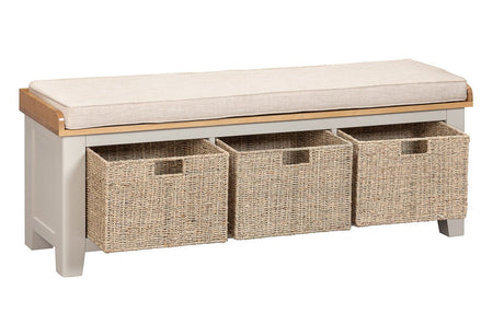 Your Home Style Hall Bench Kingston Painted Hall Bench with Baskets