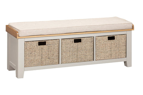 Your Home Style Hall Bench Kingston Painted Hall Bench with Baskets