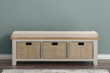 Your Home Style Hall Bench Kingston Painted Hall Bench with Baskets