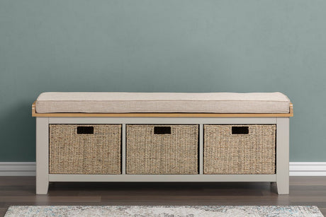 Your Home Style Hall Bench Kingston Painted Hall Bench with Baskets