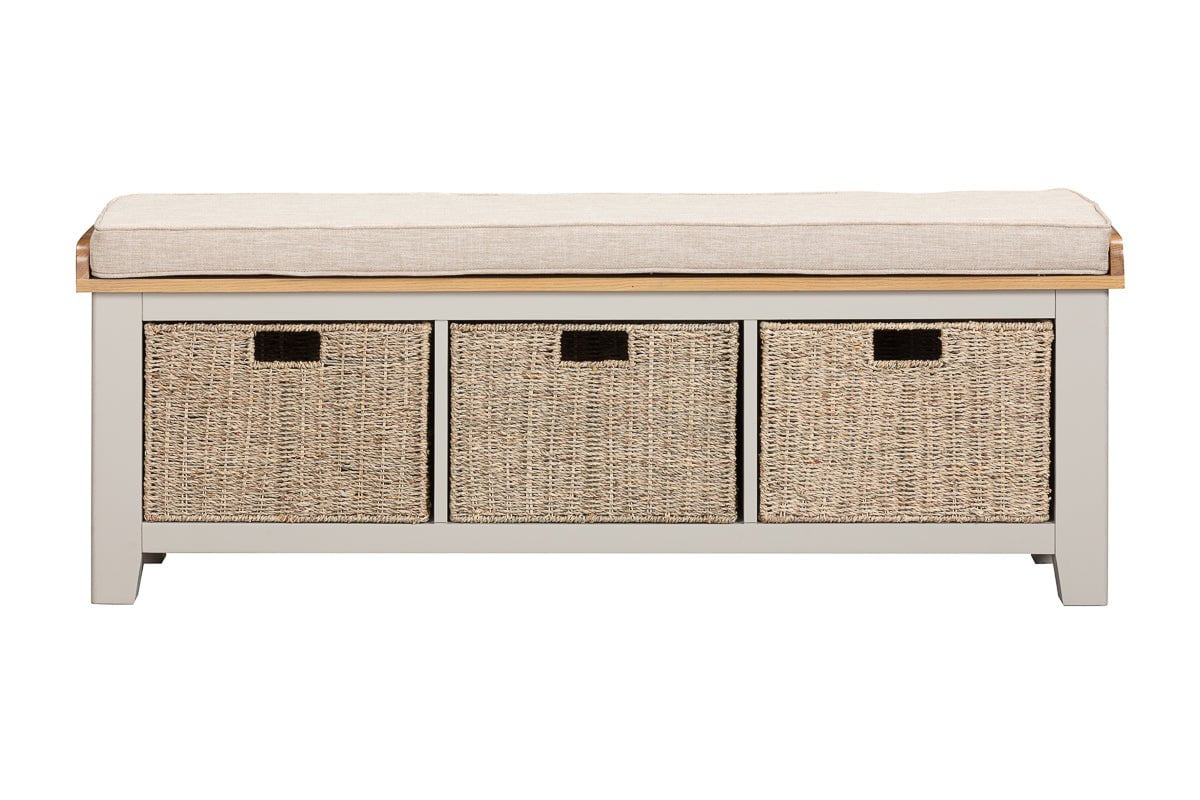 Your Home Style Hall Bench Kingston Painted Hall Bench with Baskets