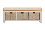 Your Home Style Hall Bench Kingston Painted Hall Bench with Baskets