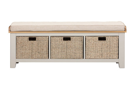 Your Home Style Hall Bench Kingston Painted Hall Bench with Baskets