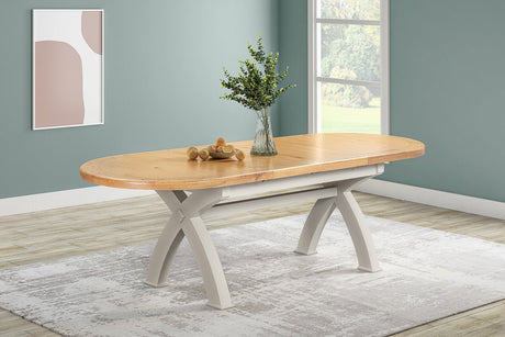 Your Home Style Dining Table Kingston Painted Oval Cross Leg 176/256 Extending Table