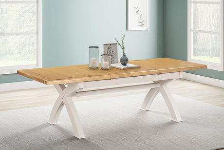 Your Home Style Dining Table Kingston Painted Small Cross Leg 180/260 Extending Table