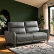 Your Home Furniture of Newark Kyoto Brooke 3 Seater Electric Recliner Sofa in Grey Leather