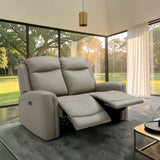 Your Home Furniture of Newark Kyoto Henley 2 Seater Electric Recliner Sofa in Taupe Leather
