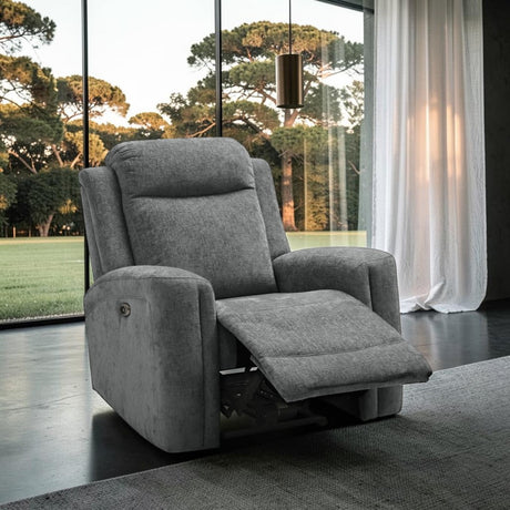 Your Home Furniture of Newark Kyoto Henley Electric Recliner Chair in Grey Chenille