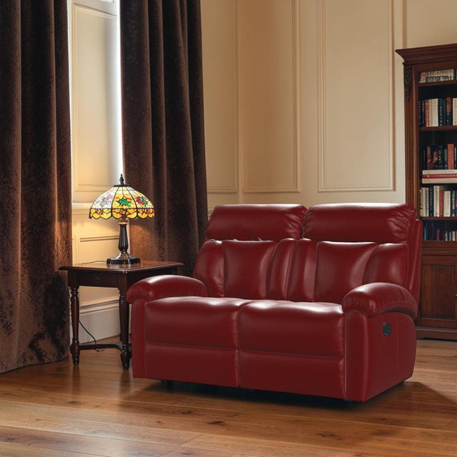 La-Z-Boy 2 Seater Sofa La-Z-Boy - Georgina 2 Seater Manual Recliner Sofa Mezzo Bordeaux Leather