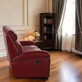La-Z-Boy 3 Seater Sofa La-Z-Boy - Georgina 3 Seater Power Recliner Sofa Mezzo Bordeaux Leather