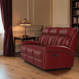 La-Z-Boy 3 Seater Sofa La-Z-Boy - Georgina 3 Seater Power Recliner Sofa Mezzo Bordeaux Leather