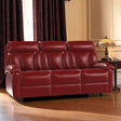 La-Z-Boy 3 Seater Sofa La-Z-Boy - Georgina 3 Seater Power Recliner Sofa Mezzo Bordeaux Leather