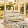 La-Z-Boy 3 Seater Sofa La-Z-Boy Murray 3 Seater Sofa Beige Calda Leather