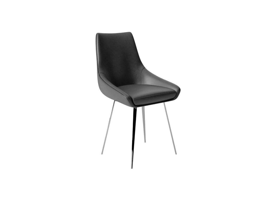 Torelli Dining Chair Grey Lanna Leather Dining Chair