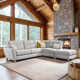 Lebus Corner Sofa Lebus Ashley Small Right Hand Chaise with Footstool