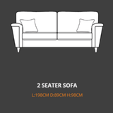 Lebus 2 Seater Sofa Lebus Benji 2 Seater Sofa