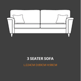 Lebus 3 Seater Sofa Lebus Benji 3 Seater Sofa