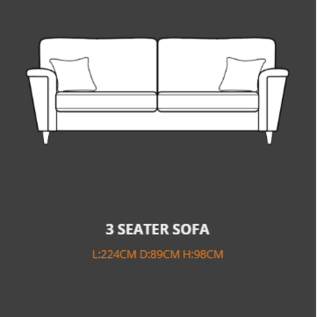 Lebus 3 Seater Sofa Lebus Benji 3 Seater Sofa