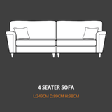 Lebus 4 Seater Sofa Lebus Benji 4 Seater Sofa