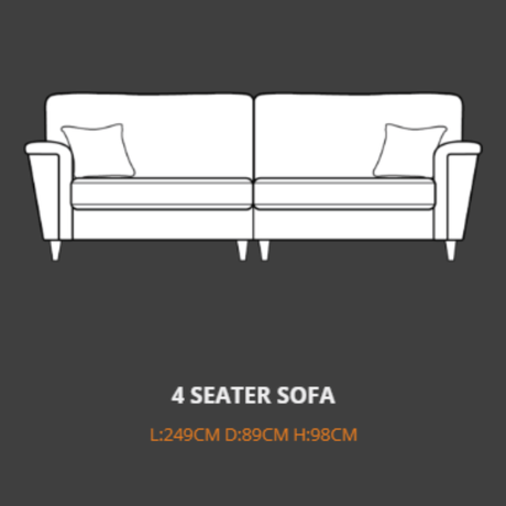 Lebus 4 Seater Sofa Lebus Benji 4 Seater Sofa