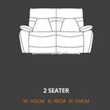 Lebus Sofas Lebus Boston 2 Seater Electric Recliner Sofa