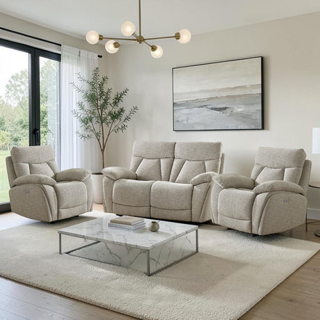 Lebus Sofa Suite Lebus Boston 2 Seater Reclining Sofa & 2 Recliner Chairs
