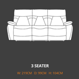 Lebus Sofas Lebus Boston 3 Seater Electric Recliner Sofa