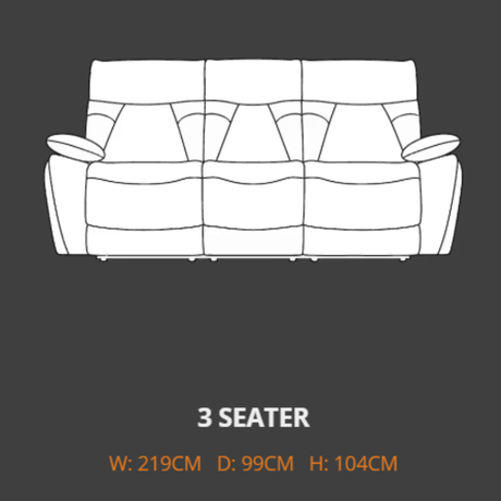 Lebus Sofas Lebus Boston 3 Seater Electric Recliner Sofa