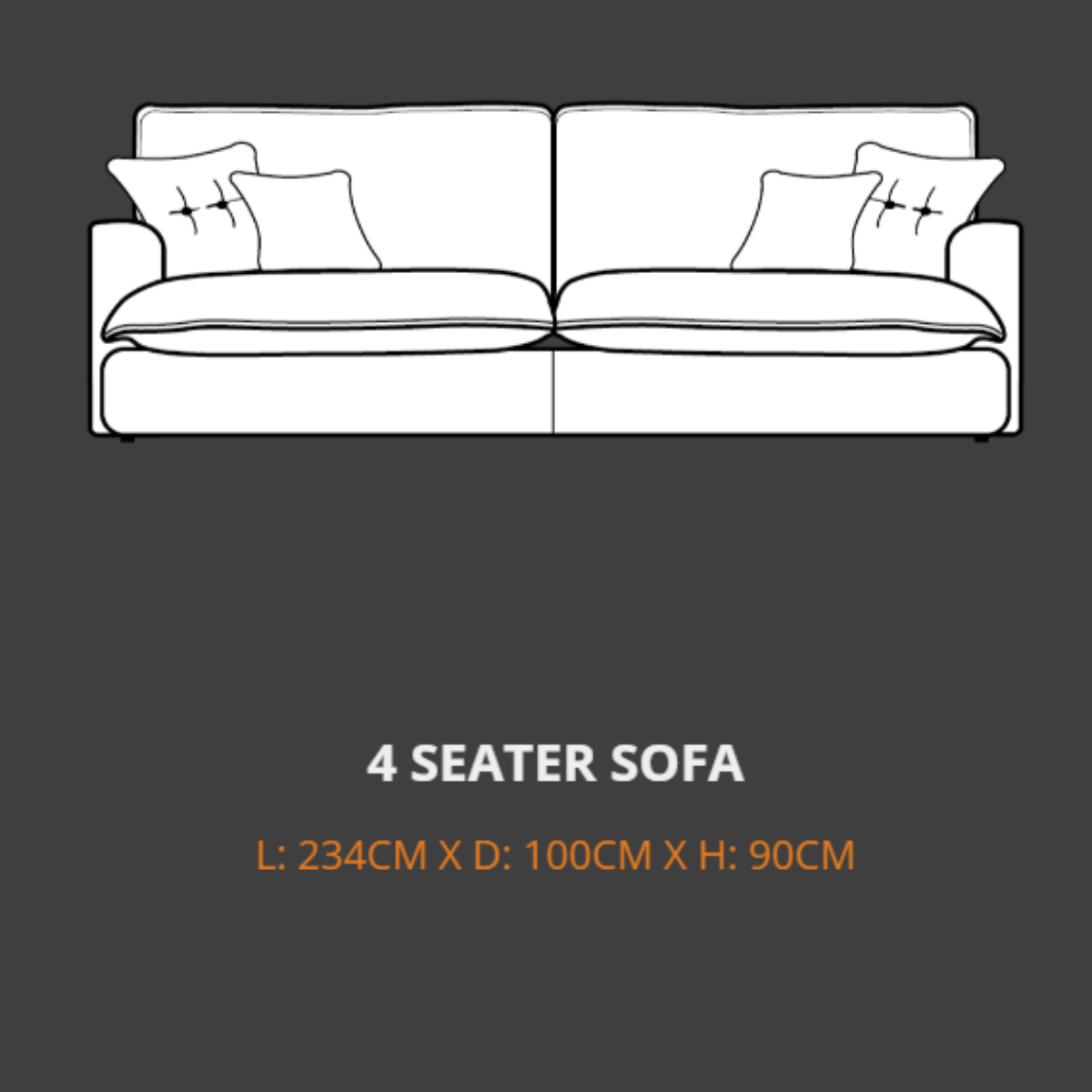 Lebus 4 Seater Sofa Lebus Bromley 4 Seater Sofa