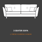 Lebus 3 Seater Sofa Lebus Canterbury 3 Seater Sofa
