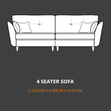 Lebus 4 Seater Sofa Lebus Canterbury 4 Seater Sofa