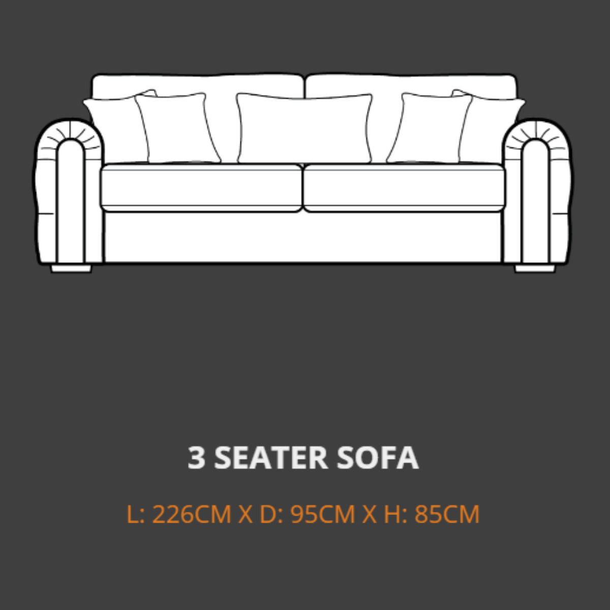 Lebus 3 Seater Sofa Lebus Charles 3 Seater Sofa