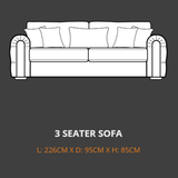 Lebus 3 Seater Sofa Lebus Charles 3 Seater Sofa