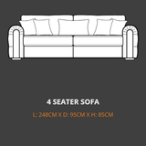 Lebus 4 Seater Sofa Lebus Charles 4 Seater Sofa