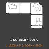 Lebus Corner Sofa Lebus Charlie 2c1 Sofa