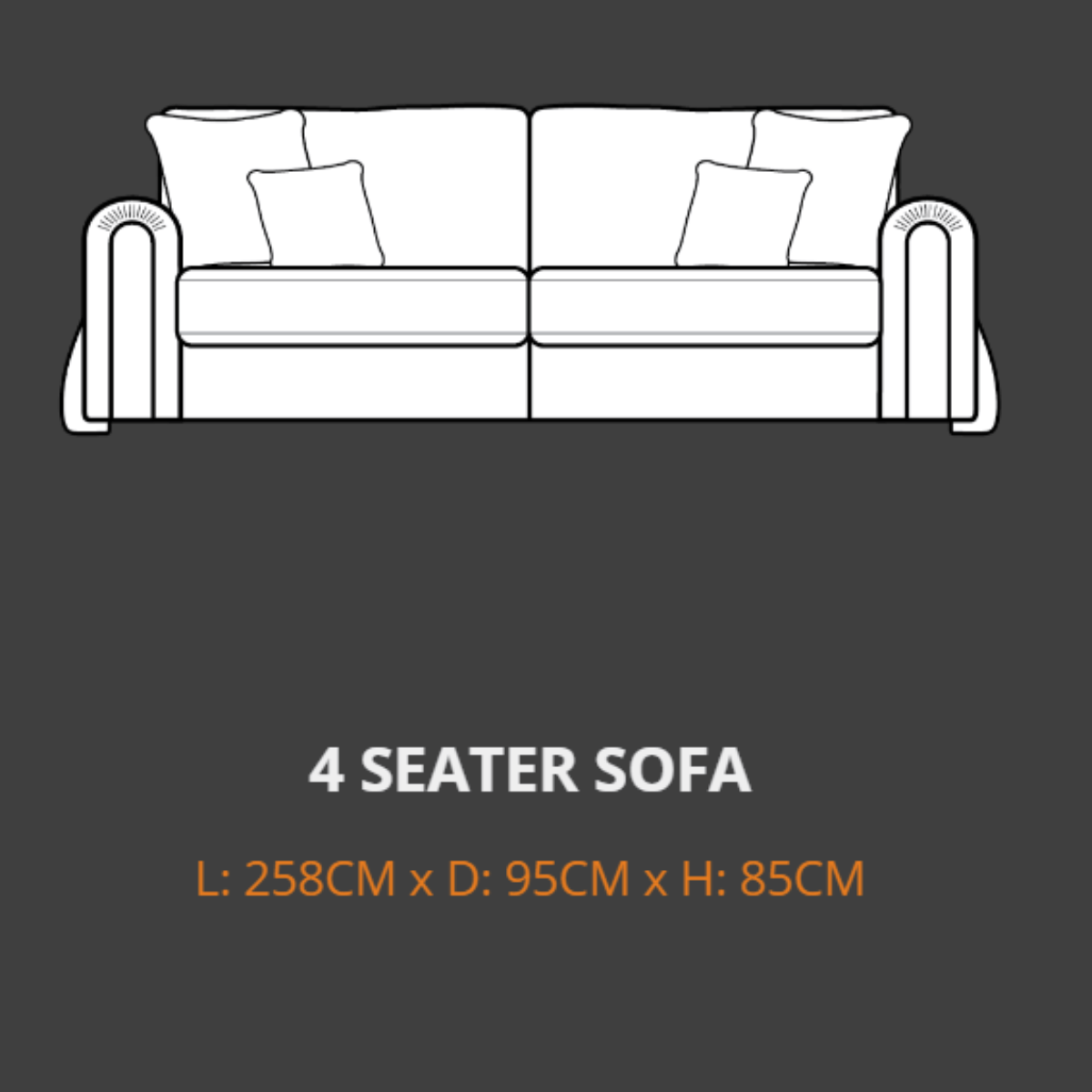 Lebus 4 Seater Sofa Lebus Charlie 4 Seater Sofa