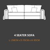 Lebus 4 Seater Sofa Lebus Charlie 4 Seater Sofa