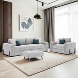 Lebus Charlie Grand large fabric sofa styled in a spacious modern UK living room
