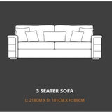 Lebus 3 Seater Sofa Lebus Finesse 3 Seater Sofa