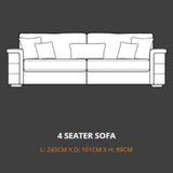 Lebus 4 Seater Sofa Lebus Finesse 4 Seater Sofa